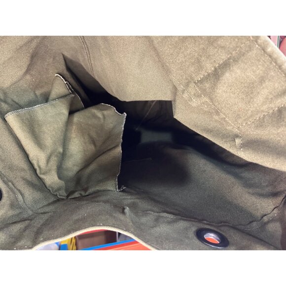 Vintage U.S. Military Green Canvas Duffle Bag With Lock & Shoulder Strap 32j - Picture 8 of 10